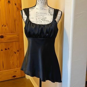 Self Esteem Black Asymmetrical Camisole Style Top, Size Large